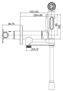 Гигиенический душ  Jacob Delafon Elate 2.0 E28317-BL